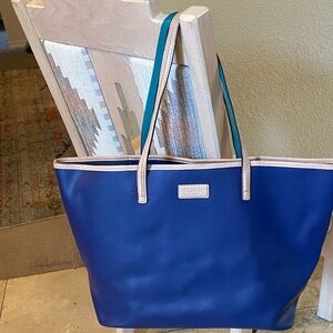 Coach Royal Blue East West Tote Bag